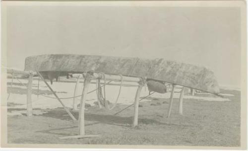 Arctic Voyage of Schooner Polar Bear - Canoe on stacks