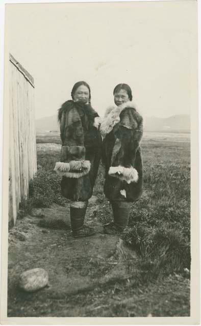 Arctic Voyage of Schooner Polar Bear - Two woman in fur coats