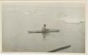 Arctic Voyage of Schooner Polar Bear - Man in canoe