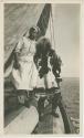 Arctic Voyage of Schooner Polar Bear - Two men on deck