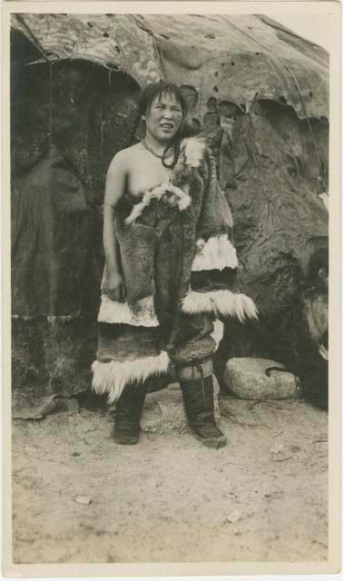 Arctic Voyage of Schooner Polar Bear - Woman in fur coat