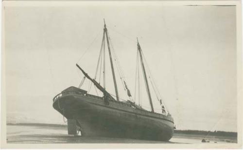 Arctic Voyage of Schooner Polar Bear - Aground near Point Gustavus