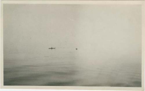 Arctic Voyage of Schooner Polar Bear - Canoe in the background