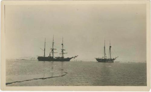 Arctic Voyage of Schooner Polar Bear - View of Elvira and Belvedere