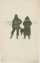 Arctic Voyage of Schooner Polar Bear - Two men and a dog posing for photograph