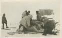 Arctic Voyage of Schooner Polar Bear - Crew on the ice packing material