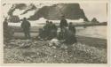 Arctic Voyage of Schooner Polar Bear - People cleaning fish on Copper Island