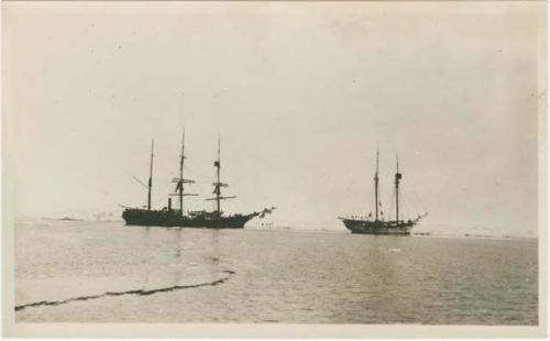 Arctic Voyage of Schooner Polar Bear - View of schooners Elvira and Belvedere