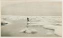 Arctic Voyage of Schooner Polar Bear - Arctic landscape with man on the ice