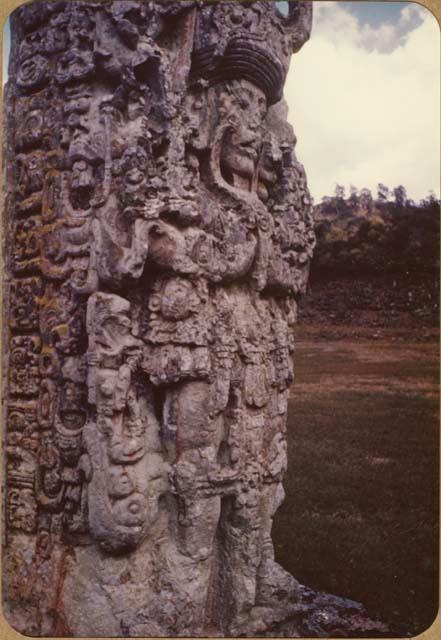 Detailed view of stela