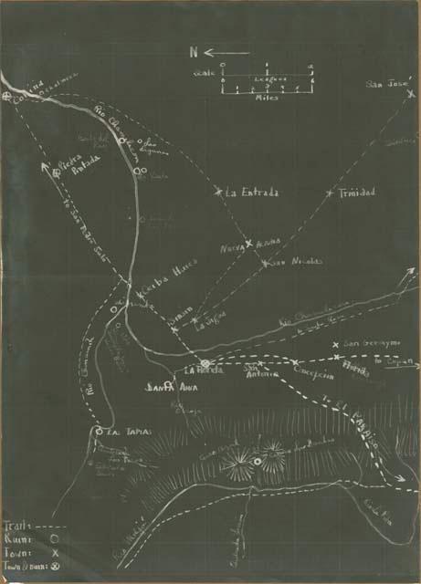 Sketch map of La Florida