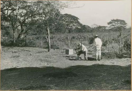 Digging latrine and finding a grave