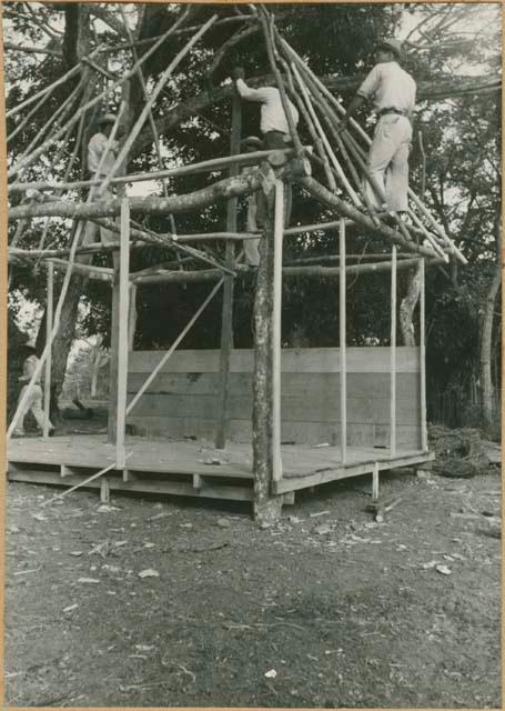 Reconstructing main house, originally erected in 1930 by Henry Roberts, rebuilt in 1933 by Samuel Kirkland Lothrop, in 1940 by John Alden Mason