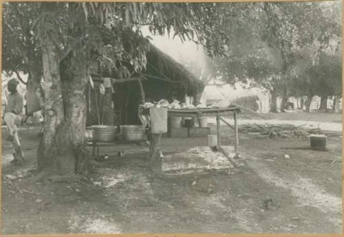 Kitchen area near dig site