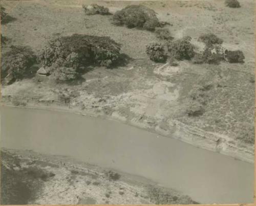 Aerial view of excavation site after filling the trenches at the end of 1931 excavations