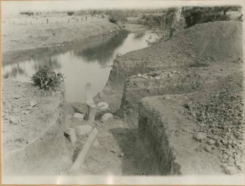 Excavation site by river