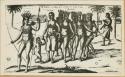 Copy of drawing of "Launta" with "his Lady" and "Attendants," Natives of Darien after Wafer, 1903