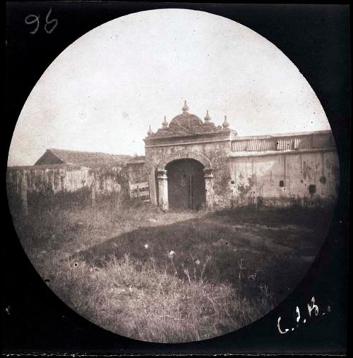 Ornate gate and wall