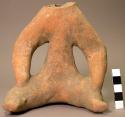 Large hollow seated pottery figurine- head missing