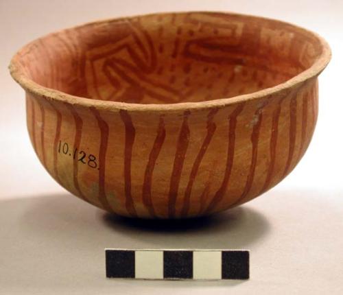 Bowl, colored pottery