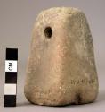 Pyramidal loom weight of baked clay