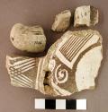 Sherd; ladle handle and fragment