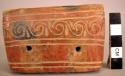 Ceramic candelaria,  flat base, rectangular body