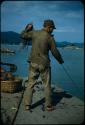 Fisherman on dock