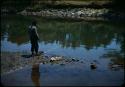 Man fishing in canal