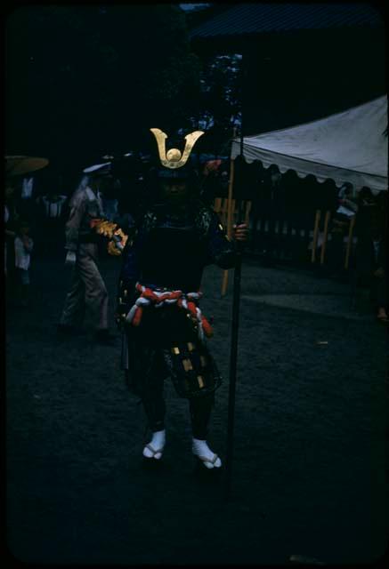 Man in samurai costume