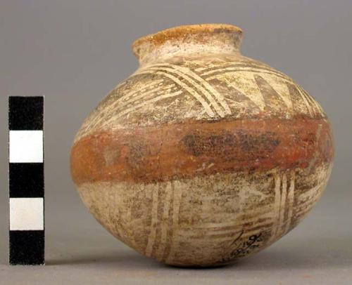 Small polychrome pottery vessel