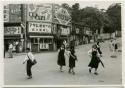 School children crossing street