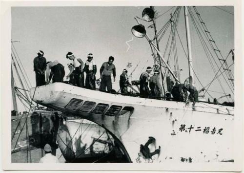 Fishermen on boat