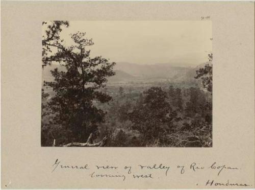 Looking west into the Rio Copan Valley