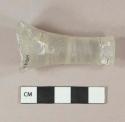 Colorless glass stemware stem fragment, undecorated