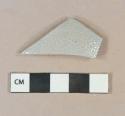 Gray salt-glazed stoneware vessel body fragment, gray paste, likely Westerwald type