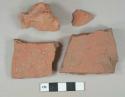 Red ceramic rooftile fragments, red brick fragments