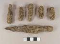 Unidentified iron nail fragments; one may be a stake