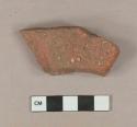 Redware roof tile fragment