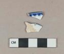 Blue shell-edged pearlware vessel rim fragments, white paste