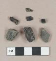 3 coal fragments; 3 wood charcoal fragments