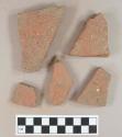 Brick fragments; redware roof tile fragments