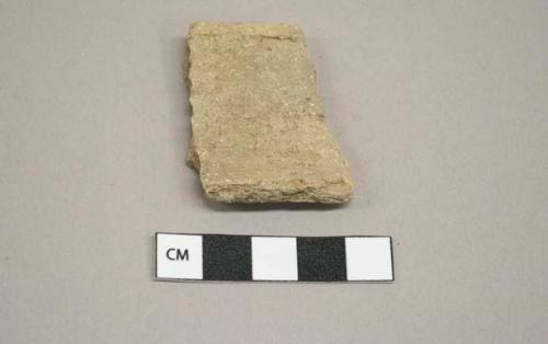 Ceramic rim sherd, Mississippi Plain var. Yazoo