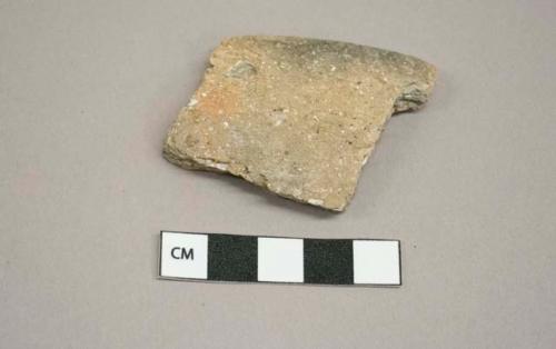 Ceramic rim sherd, Mississippi Plain var. Yazoo