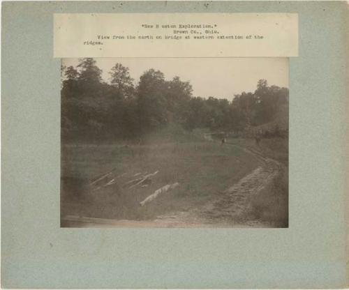 View from the north on bridge at western extension of the ridges