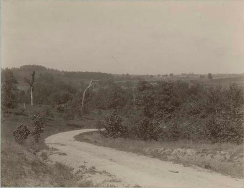 Ohio landscape with dirt road