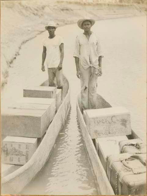 Stowing of shipment in dug-outs