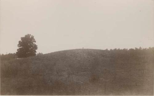 Large burial mound between the serpent and the spring, view taken from the west