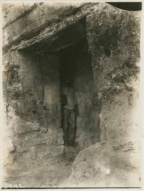 Temple A, central doorway, showing width of inner room