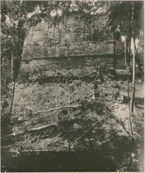 Structure of Three Stories with three chambers in upper story, rear end